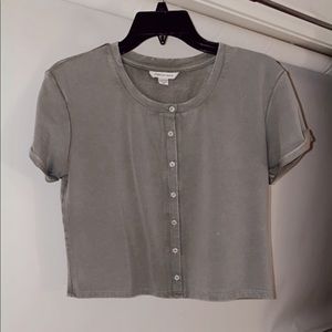 Army green American Eagle top